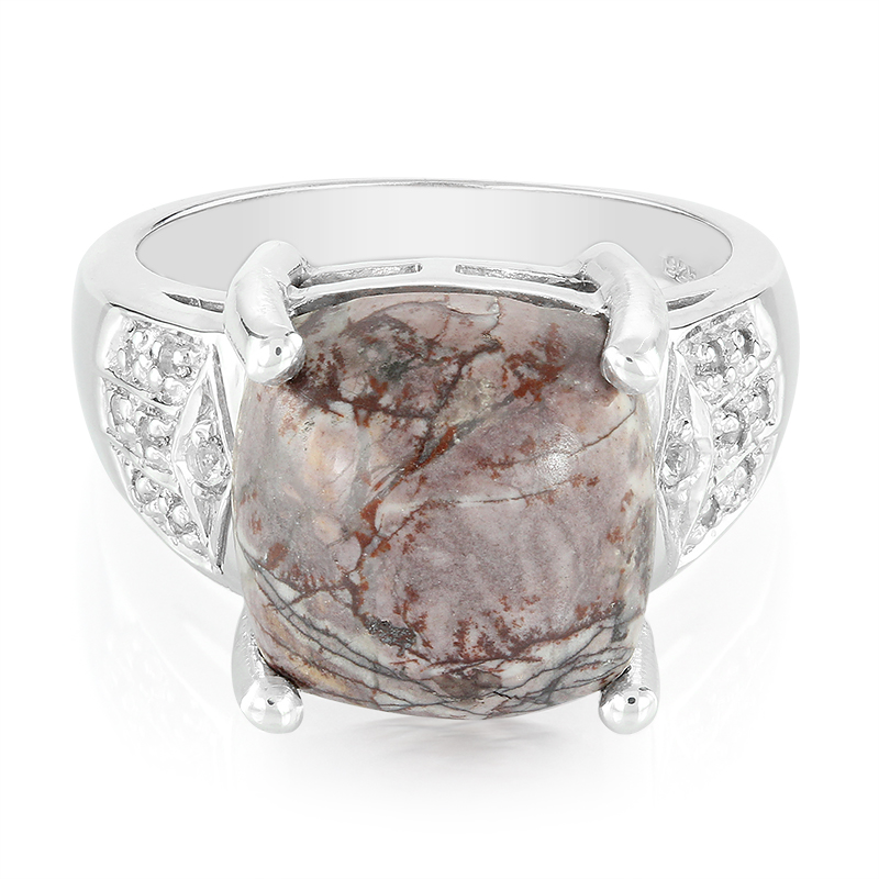 Sonora-Dendriten-Jaspis-Silberring