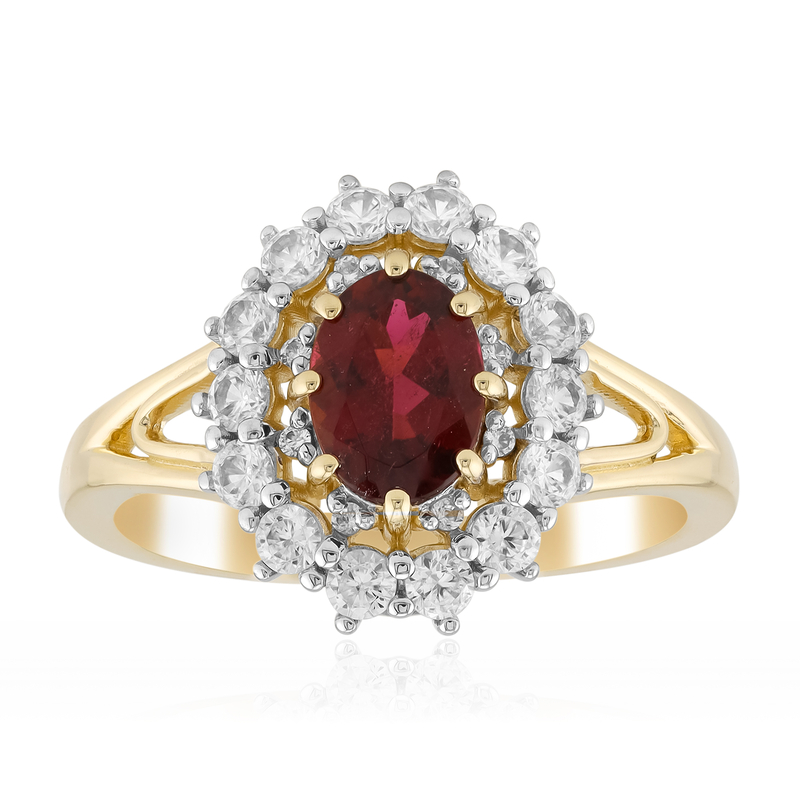 AAA-Brasilianischer Rubellit-Goldring