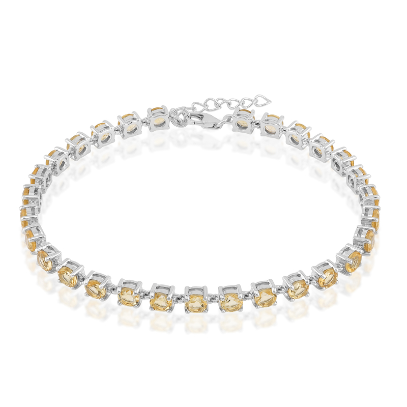 Citrin-Silberarmband