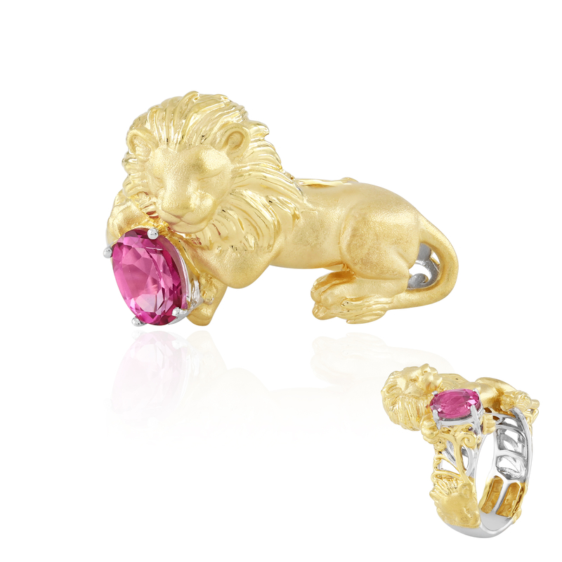 Pinkfarbener Topas-Silberring (Gems en Vogue)