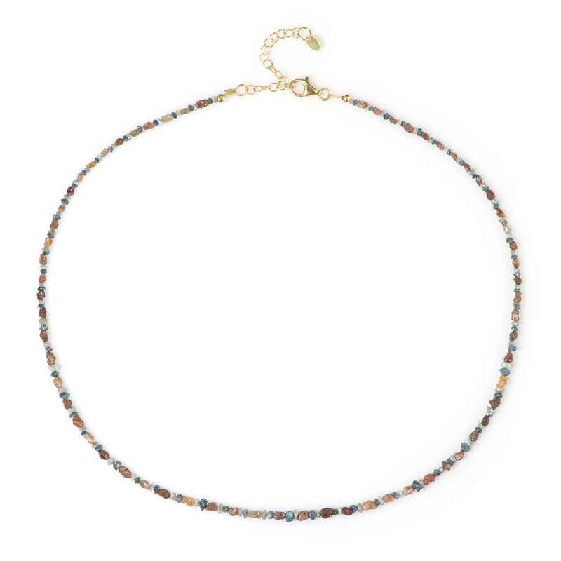 Fancy-Diamant-Silberhalskette