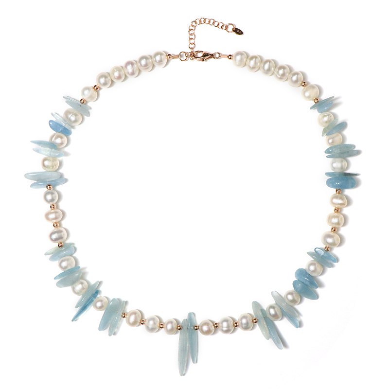 Edelstein-Silberhalskette