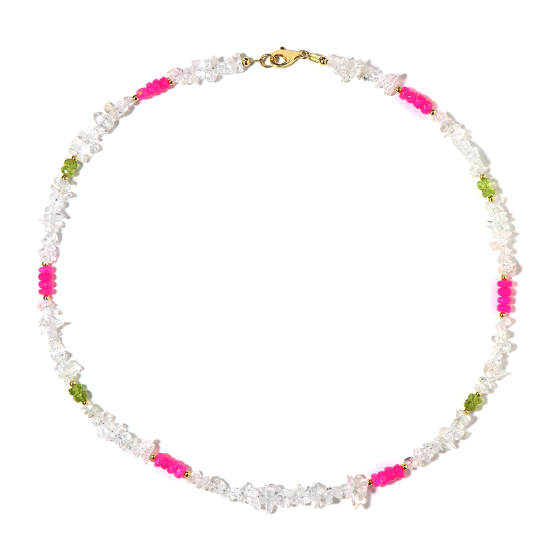 Edelstein-Silberhalskette