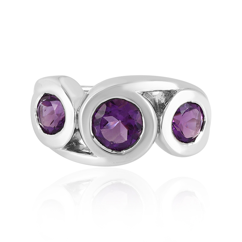 Sibirischer Amethyst-Silberring