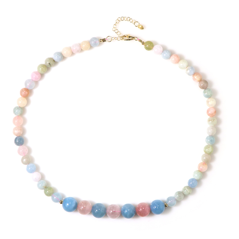 Edelstein-Silberhalskette (Riya)