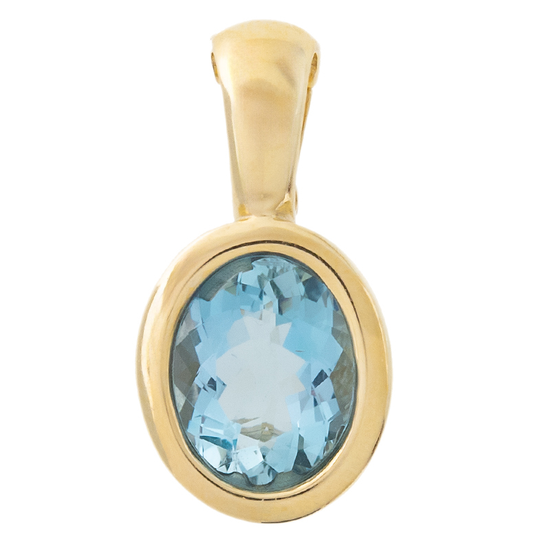 Santa Maria-Aquamarin-Goldanhänger (CUSTODANA)