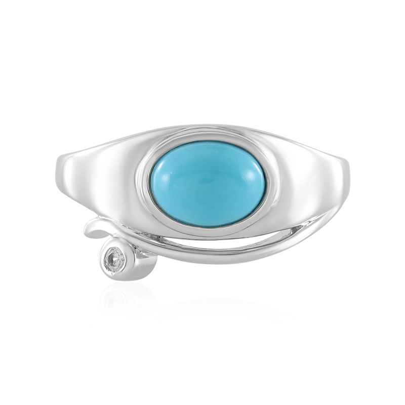 Sleeping Beauty-Türkis-Silberring (de Melo)