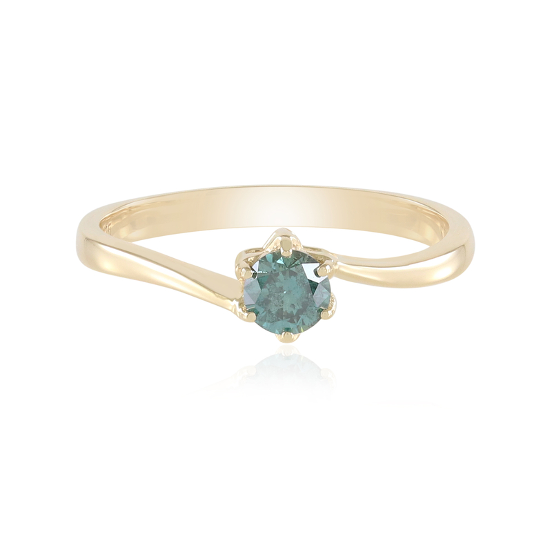 Blauer I2 Brillant-Goldring (SUHANA)