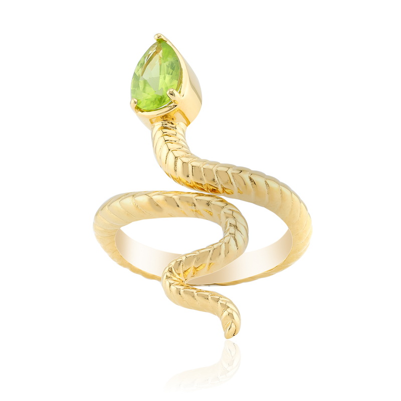 Burmesischer Peridot-Silberring