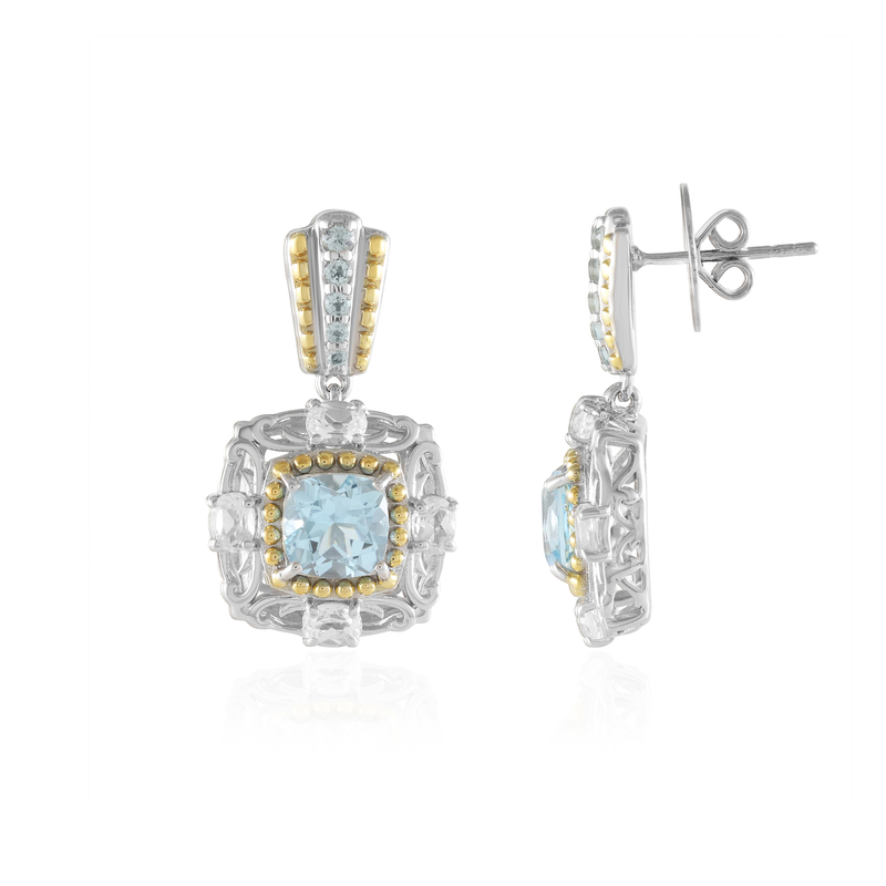 Himmelblauer Topas-Silberohrringe (Dallas Prince Designs) Himmelblauer Topas-Silberohrringe (Dallas Prince Designs)