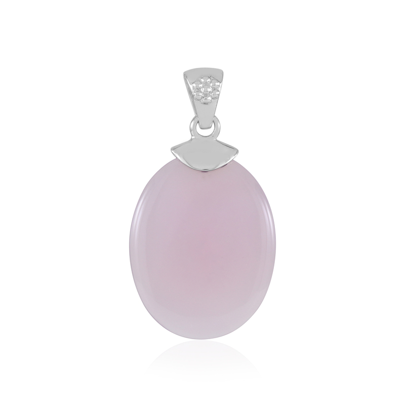 Lavendel-Chalzedon-Silberanhänger (MONOSONO COLLECTION)