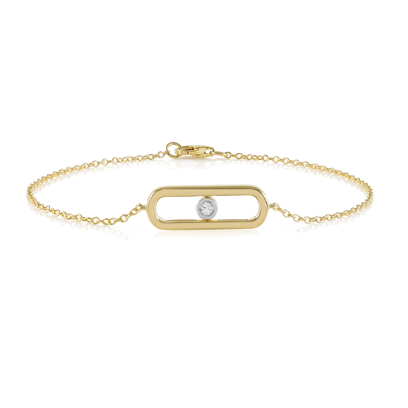Weißer Topas-Silberarmband