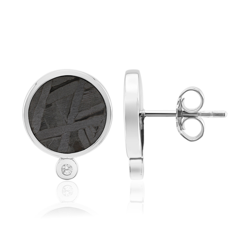 Aletai-Meteorit-Silberohrringe