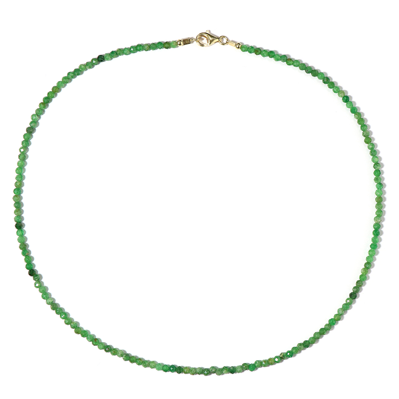 Tansania-Tsavorit-Silberhalskette