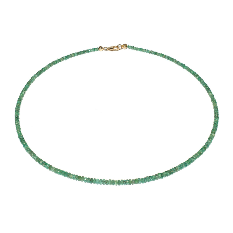 Sambia-Smaragd-Goldhalskette