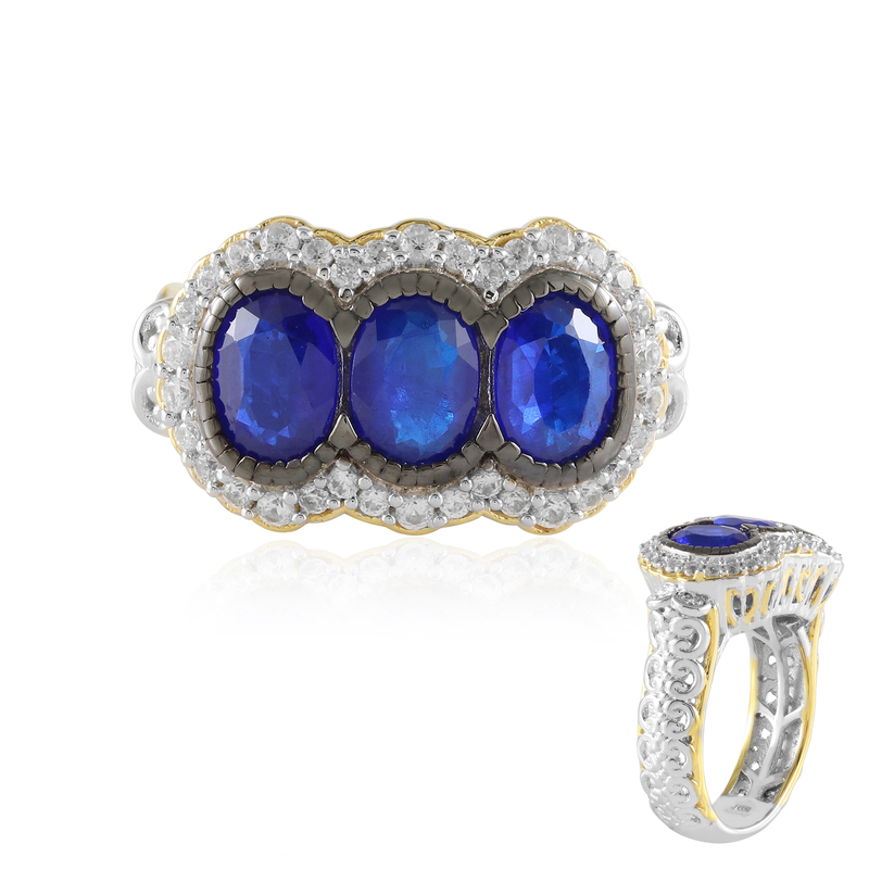 Cobaltblauer Spinell-Silberring (Gems en Vogue)