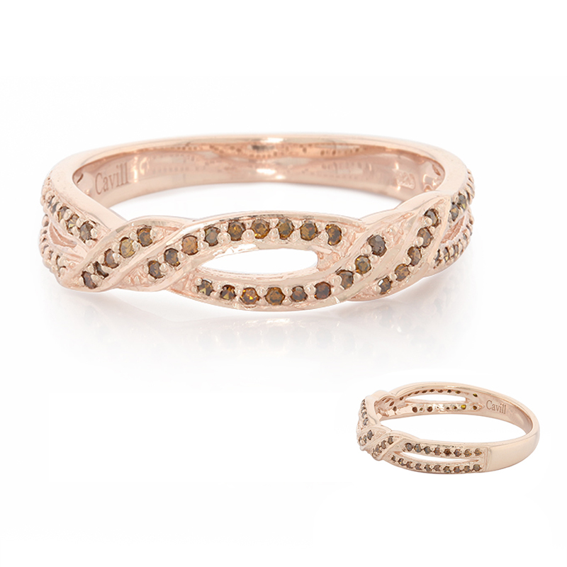 Fancy-Diamant-Silberring