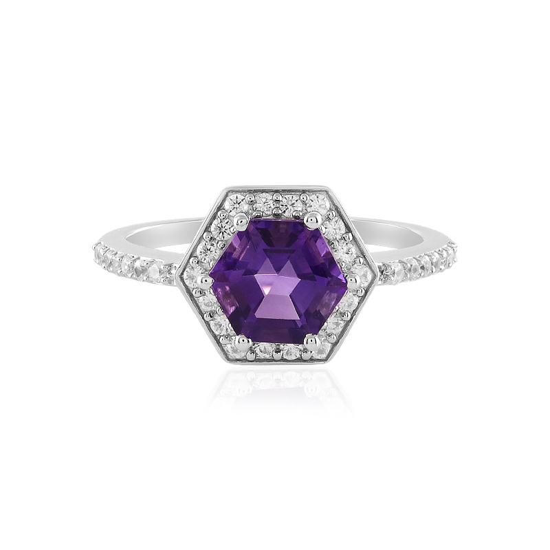 Sibirischer Amethyst-Silberring Sibirischer Amethyst-Silberring