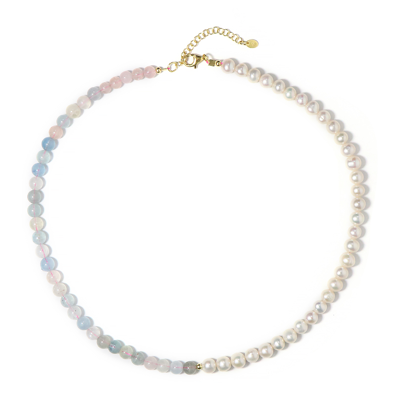 Edelstein-Silberhalskette