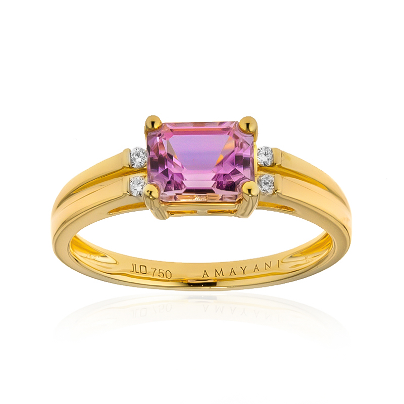 Pinkfarbener Diaspor-Goldring (AMAYANI) Pinkfarbener Diaspor-Goldring (AMAYANI)