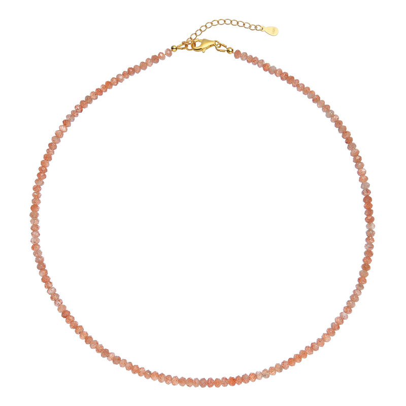 Sonnenstein-Silberhalskette