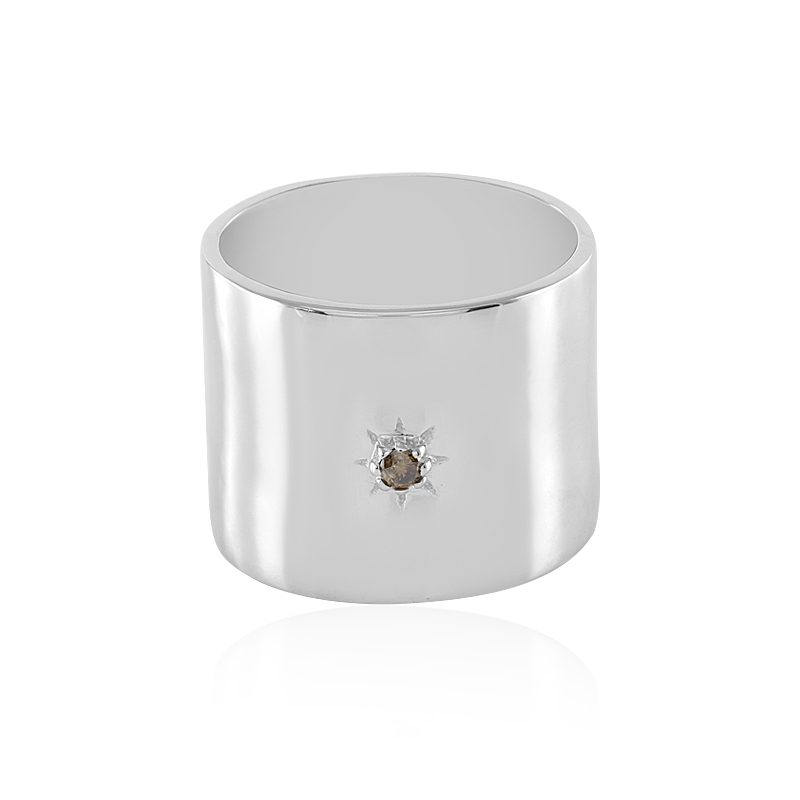 I3 Schokoladen-Brillant-Messingring (Juwelo Style)