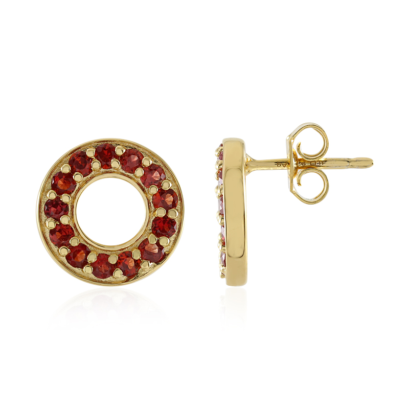 Tansania-Rubin-Silberohrringe (Adela Silber)