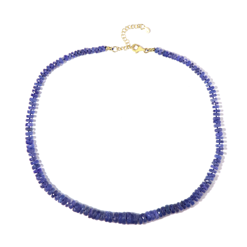 Tansanit-Silberhalskette (Adela Silber) Tansanit-Silberhalskette (Adela Silber)