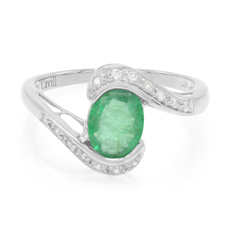 Bahia-Smaragd-Silberring