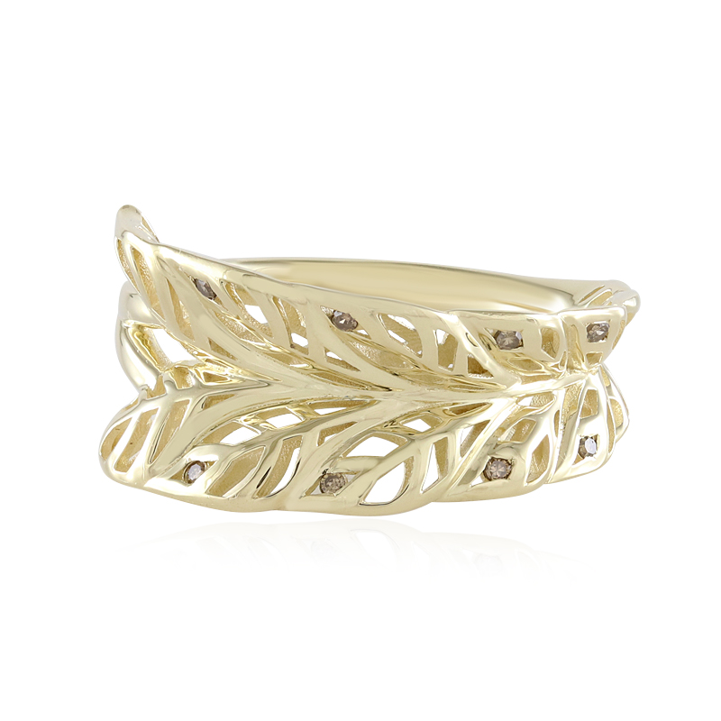 I2 Champagner-Diamant-Goldring (Ornaments by de Melo) I2 Champagner-Diamant-Goldring (Ornaments by de Melo)