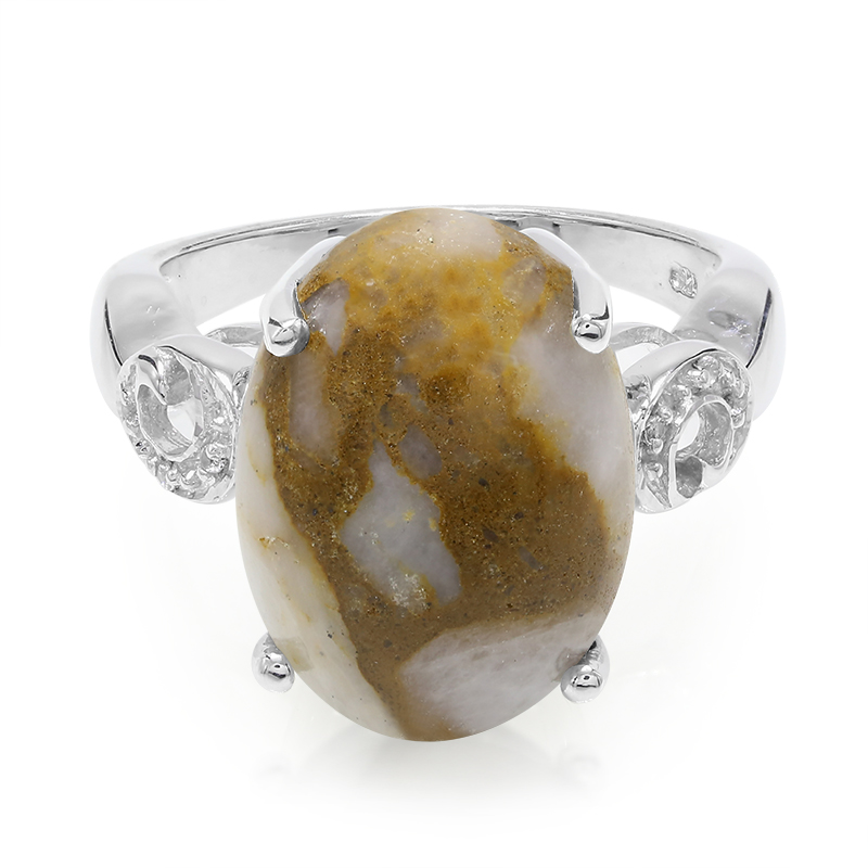 Dinosaurier-Quarz-Silberring