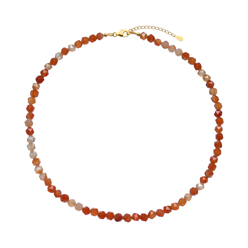 Karneol-Silberhalskette