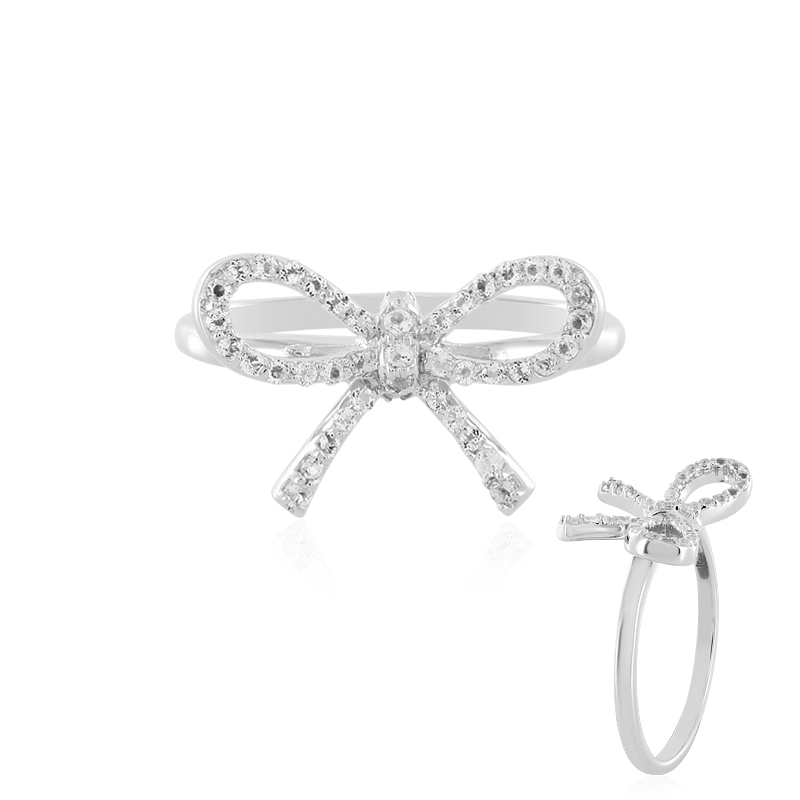 Weißer Topas-Silberring Weißer Topas-Silberring