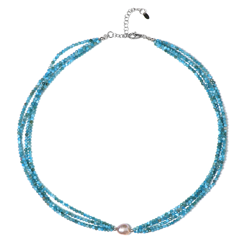 Edelstein-Silberhalskette Edelstein-Silberhalskette