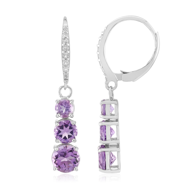 Amethyst-Silberohrringe