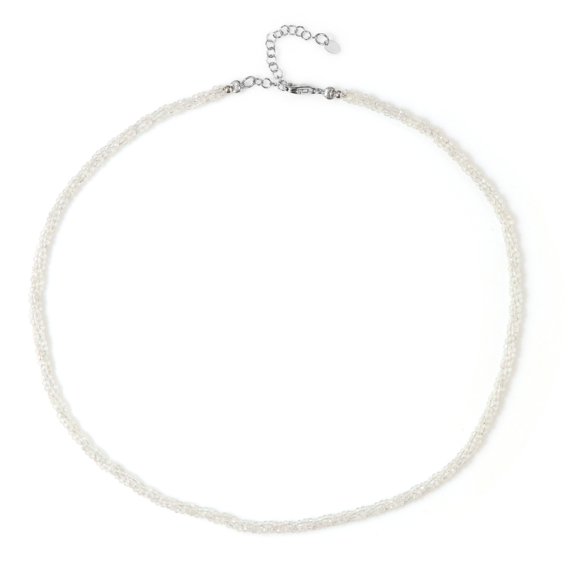 Weißer Topas-Silberhalskette Weißer Topas-Silberhalskette