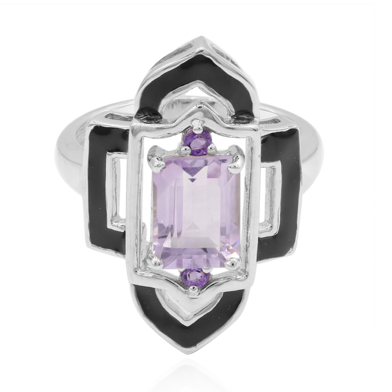 Lavendel-Amethyst-Silberring