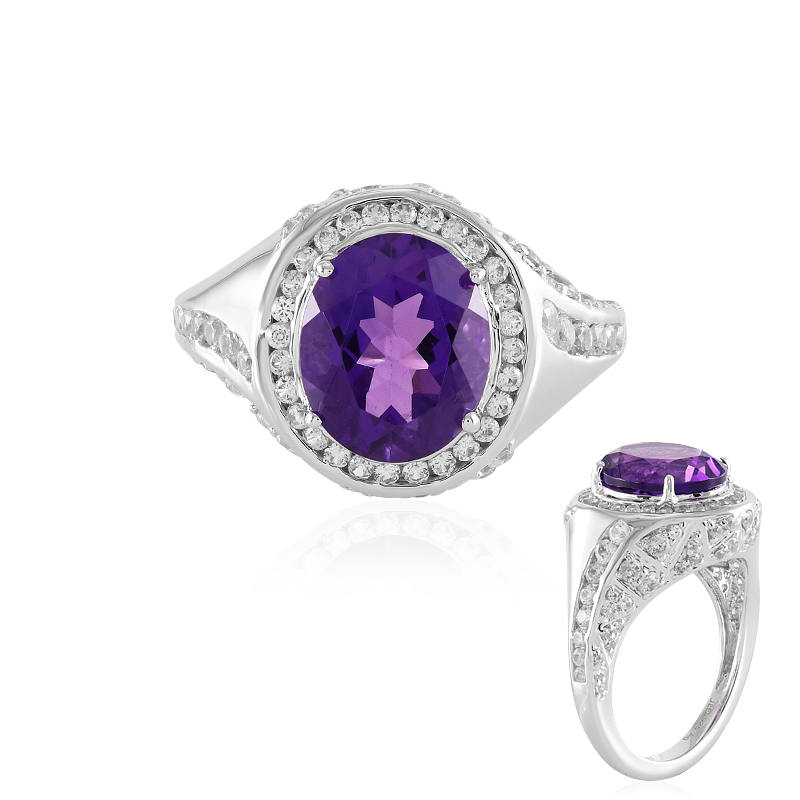 Sibirischer Amethyst-Silberring (de Melo) Sibirischer Amethyst-Silberring (de Melo)