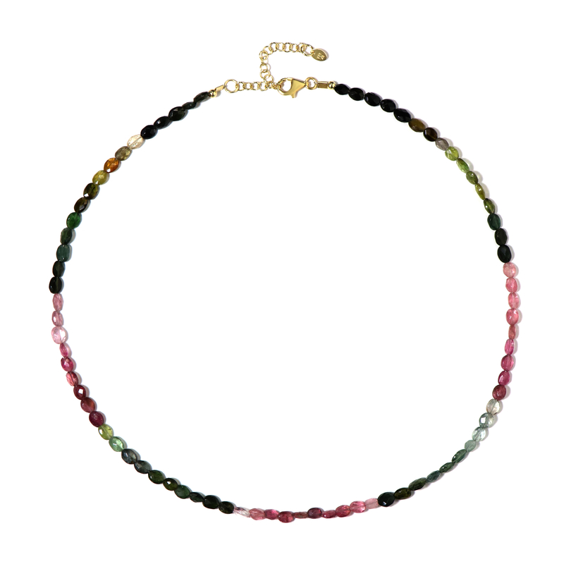 Turmalin-Silberhalskette Turmalin-Silberhalskette