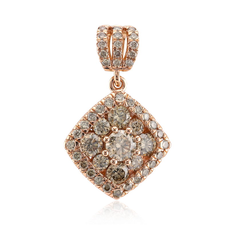 VS1 Argyle-Rose de France-Brillant-Goldanhänger (Annette)