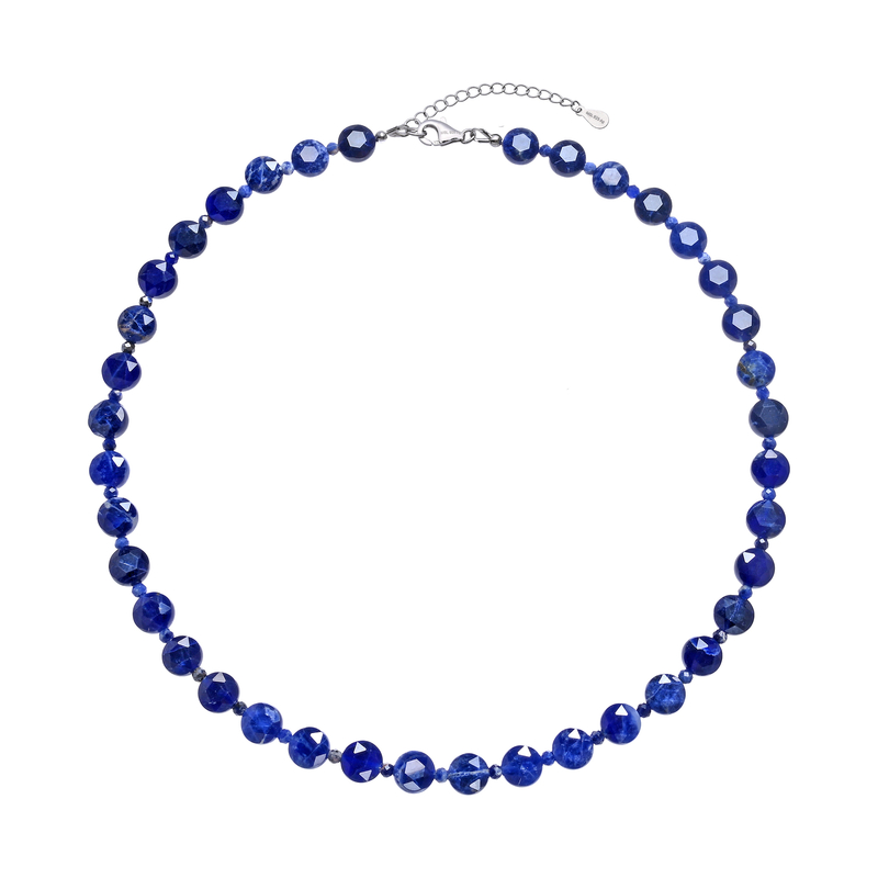 Sodalith-Silberhalskette
