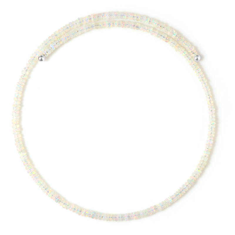 Welo-Opal-Stahlhalsreif (Riya) Welo-Opal-Stahlhalsreif (Riya)