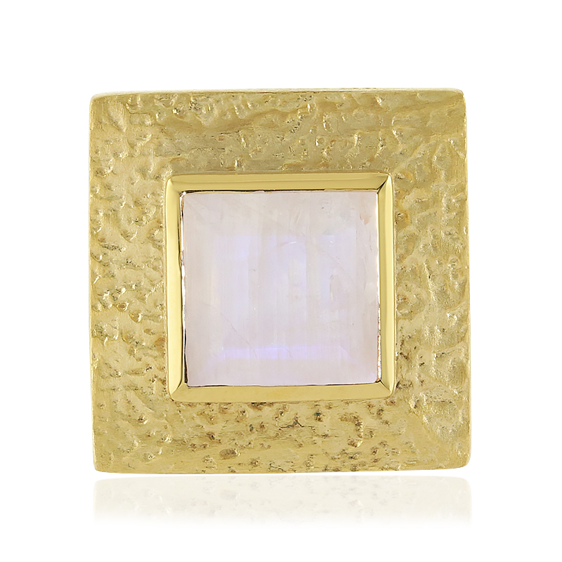 Regenbogen-Mondstein-Silberanhänger (MONOSONO COLLECTION)