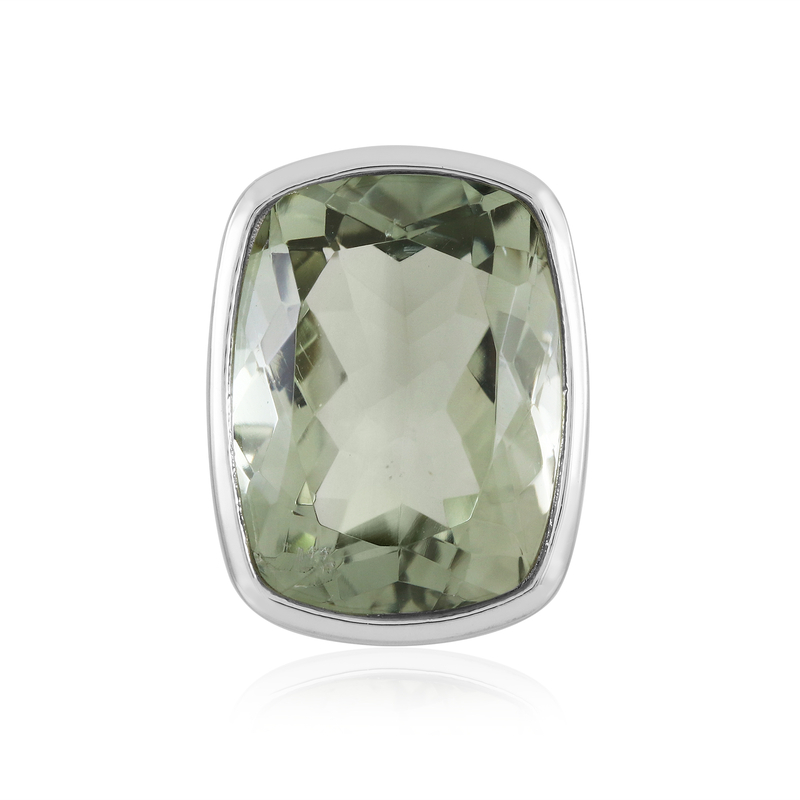 Grüner Amethyst-Silberanhänger (MONOSONO COLLECTION)