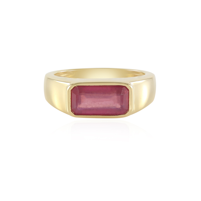 Pinkfarbener Madagaskar-Saphir-Silberring