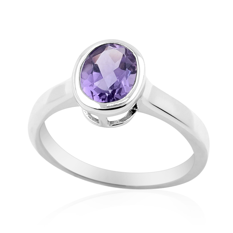 Lavendel-Amethyst-Silberring Lavendel-Amethyst-Silberring