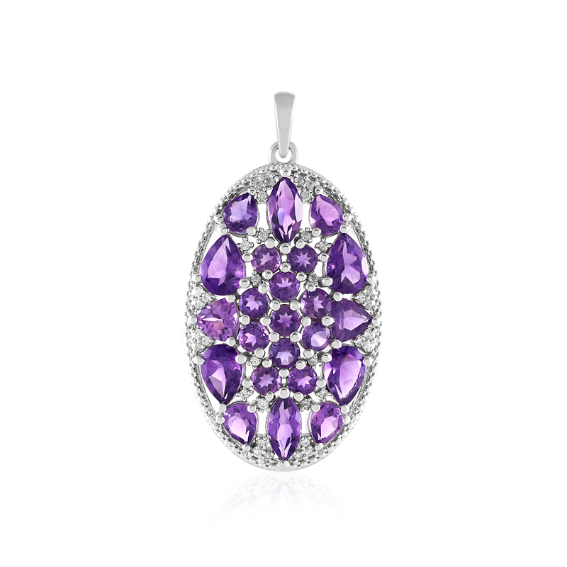 Amethyst-Silberanhänger Amethyst-Silberanhänger