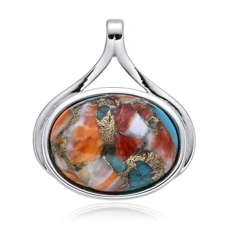 Edelstein-Silberanhänger