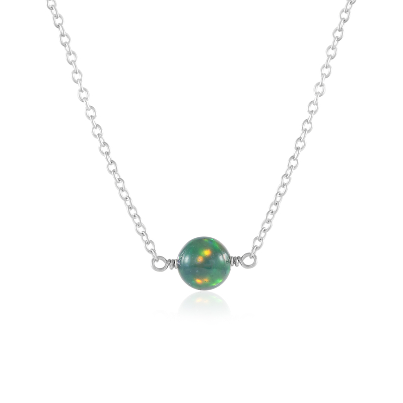 Mezezo-Opal-Silbercollier (de Melo Essence)