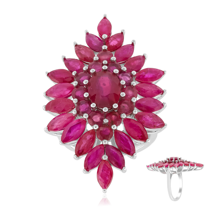 Madagaskar-Rubin-Silberring